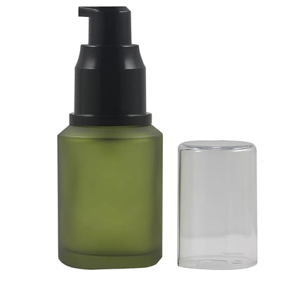 Dailygoods- Dispenserfles 60 ml - Glazen Dispenser - Milieuvriendelijk - Luchtdicht Deksel - Perfect voor Cosmetica - Elegant Ontwerp - Fles