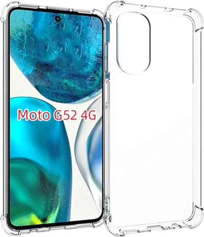 Shockproof Flexibele achterkant Silicone hoesje Transparant Geschikt voor: Motorola Moto G52