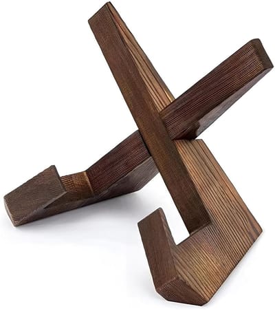 Dailygoods- Kookboekstandaard Houten - Inklapbare Boekenstandaard - Draagbare Boekhouder - Geschikt voor Keuken - Afmetingen 21,5 x 16,5 x 12,5 cm - Duurzaam Massief Hout