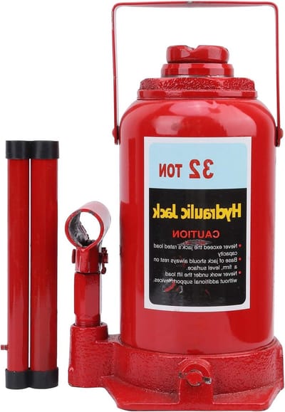 Hydraulische Krik 32 Ton voor Auto's, Vrachtwagens en Boottrailers, Hefhoogte 25-47 cm, Duurzaam Staal voor Veilig Tillen