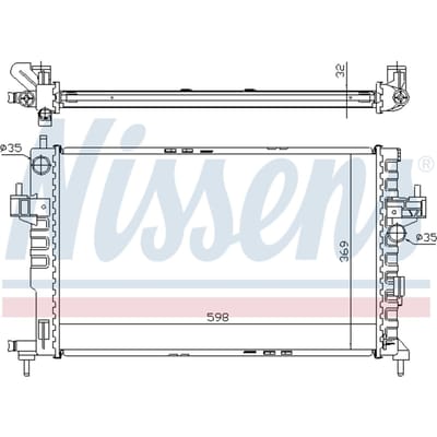 Radiator, motorkoeling NISSENS 63009A