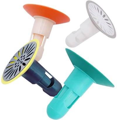 longziming -Afvoerstop Voor Douche en Keuken - Afsluitdop - Vloerafvoer Filter - Geur- en Insectwerend - ABS en TPR Materiaal - 360° Drainagesysteem - Set van 4