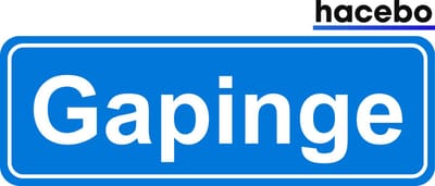 Hacebo - Plaatsnaam Sticker - 29x10 CM - Gapinge sticker - Verkeersborden sticker - grappige cadeaus - Gapinge