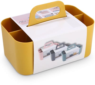 carmdering - Multifunctionele Opbergmand - Draagbare Stapelbare Kunststof Mand met Handgreep - Organizer voor Schoonmaak, Knutselen, Bureau, Badkamer