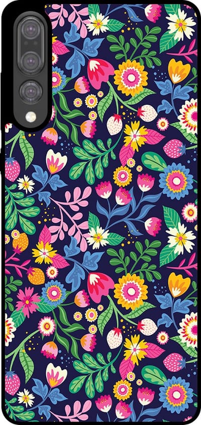 Smartphonica Telefoonhoesje Geschikt voor Huawei P20 Plus met bloemen opdruk - TPU backcover case flower design geschikt voor Huawei P20 Plus