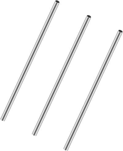 304 Roestvrij Staal Ronde Buizen 8mm - Industriële Pijp voor Constructie - Set van 3 stuks