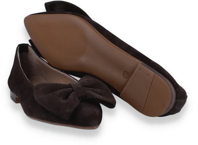 Tango Dames Ballerina Duna 3-p Dark Brown Suede | Bruin | Maat: 39