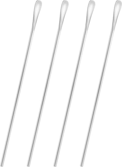 Lange Handvat Roestvrij Staal Koffielepel en Cocktailroerder (25,8 cm, 4 stuks)