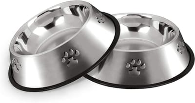 RVS Honden- en Drinkbakken voor Grote en Middelgrote Huisdieren - Set van 2, 26 cm, Duurzaam en Antislip
