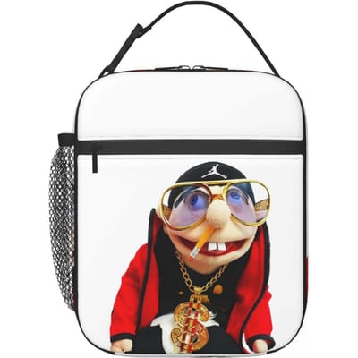 Jeffy Gezicht Sml Rapper Geïsoleerde Lunchtas voor Kinderen School Koeltas Thermische Voedseldoos Draagtas Lekvrije Lunchboxen Container One Size