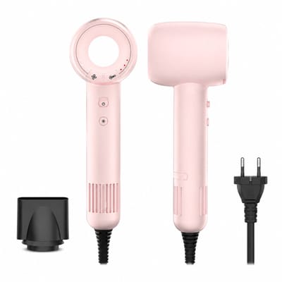 Snelle haardroger - 1600 W/220 V - borstelloze motor met 110000 tpm - hol model S9 roze/3 snelheden - concentratormond