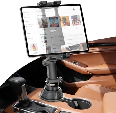 Thijox - Bekerhouder Auto, Tablethouder voor in de Auto, Universele Bekerhouder, Stevige en Duurzame Kwaliteit, Geschikt voor Flessen en Tablets, Idea