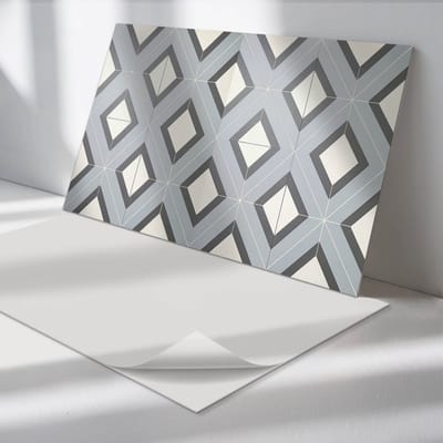 Wallfluent Vinyl Wandpaneel - Geometrie in pastels Zelfklevende Wandbekleding - 120 cm x 60 cm - Grijs Vinyl Wandpaneel - 1 stuk - Rechthoekig Wandbekleding Vinyl - Texturen Wandpaneel - Wandpaneel PVC - Wandpaneel Keuken en Badkamer