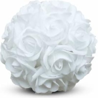 Deco Rozenbal Ø 10cm wit Schuim (1 stuks)