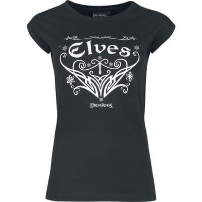 The Lord Of The Rings T-shirt - Elves - S tot 3XL - voor Vrouwen - zwart