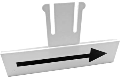 Toilet WC-bordje – bewegwijzeringspijl voor toiletbordje – dubbelzijdig pijlbord – klikbare uitbreidingsmodule – voor wand- of plafondmontage – 3D-geprint