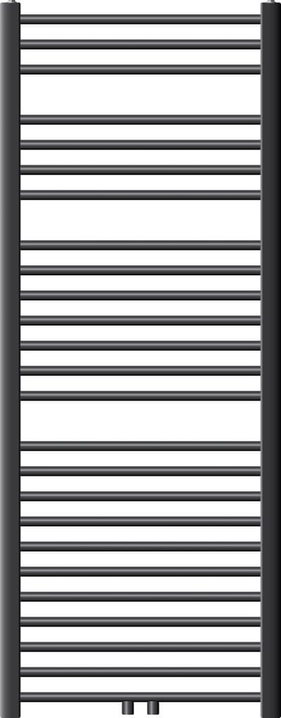 Badkamerradiator Sahara 600x1500 mm antraciet recht met middenaansluiting LuxeBath