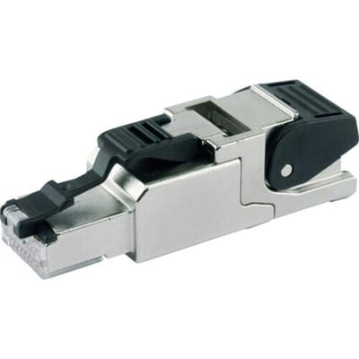 Telegärtner 100023039 RJ45-stekker CAT 6A afgeschermd 100023039 Stekker, recht Aantal polen (sensoren) 8P8C Metaal 1 stuk(s)
