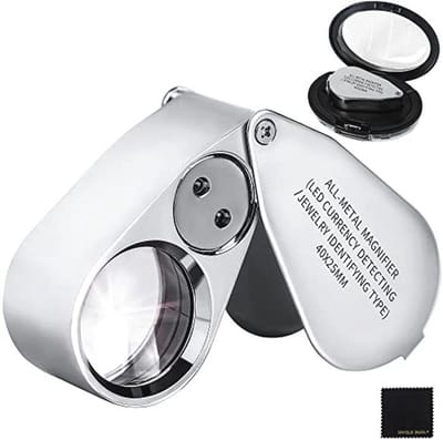 40X Vergrootglas met LED Verlichting - Draagbare Opvouwbare Vergrootlens voor Sieraden, Planten en Munten