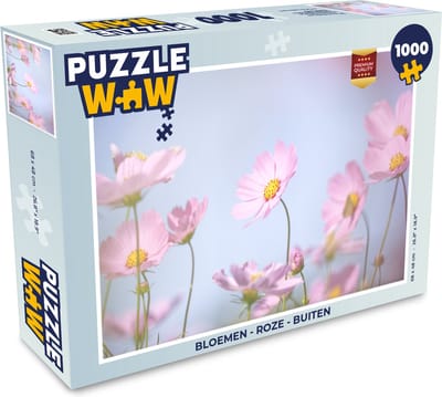 Puzzel Bloemen - Roze - Buiten - Natuur - Legpuzzel - Puzzel 1000 stukjes volwassenen
