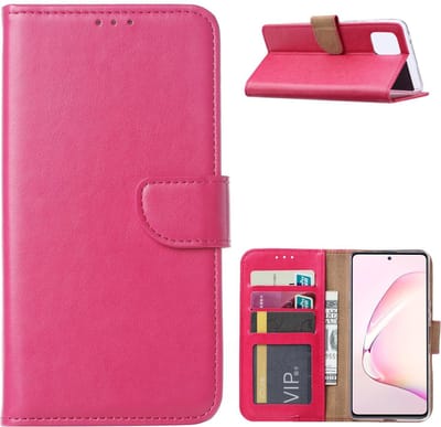 Bookcase Geschikt voor: Samsung Galaxy Note 10 Lite - Roze - portemonnee hoesje