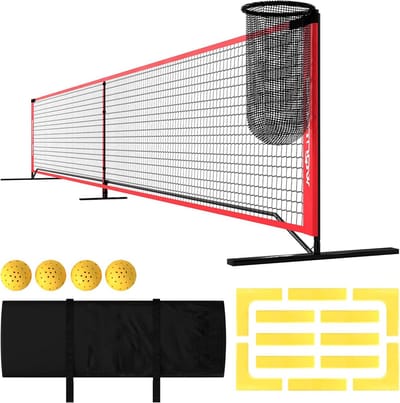 Draagbaar Pickleball Net Set Compleet met Ba Markeringen en Accessoires