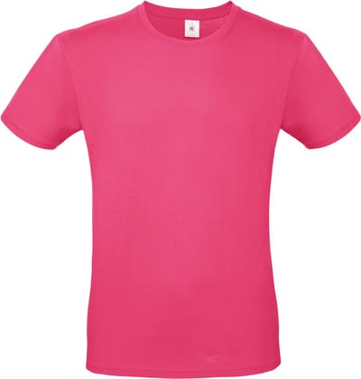 Classic E150 T-shirt B&C Collectie Fuchsia Maat XS