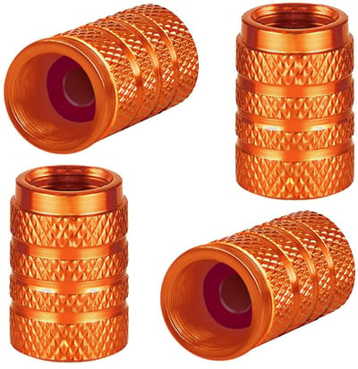 Dailygoods- Ventieldoppen Aluminium - 4 Stuks - Universele Doppen - Stofdichte Doppen - Geschikt voor Auto's/Fietsen - Duurzaam met Rubber Pakking - Banddoppen