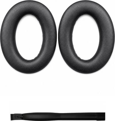 Set Oorkussens voor Sennheiser Koptelefoon - ACCENTUM Wireless Oorkussen - Accentum Plus Wireless - Kunstleer met Traagschuim - Zwart