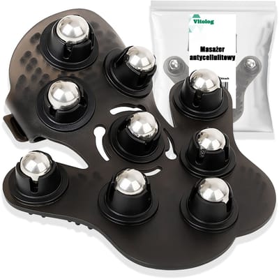 Vitolog - Massagehandschoen - Anticellulitis - Ergonomisch - Metalen Kogels