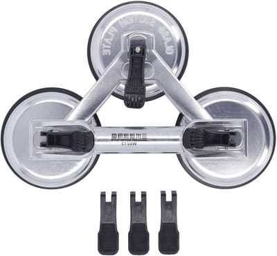 Professionele Drievoudige Zuignap Lifter voor Glas, Rubber en Aluminium - Ergonomisch Ontwerp voor Veilig Tillen