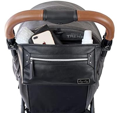 Verstelbare Kinderwagen Caddy met Organizer en Ruimtes voor Flessen