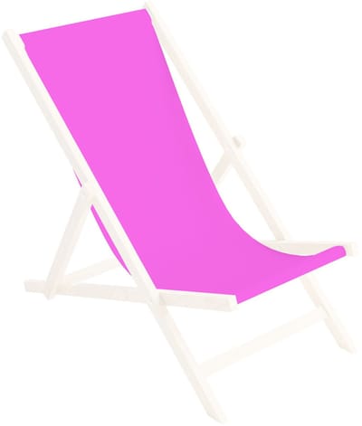 FEROCITY - Vervangbare stoffen hoes voor ligstoel - voor een houten opklapbare ligstoel - Zonder houten stokken - 110 x 45 cm - Polyester - Roze