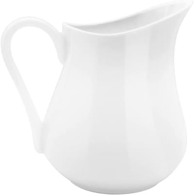 Keramische melkkan voor sauzen en room, ideaal voor koffie, latte en espresso - 450ml capaciteit