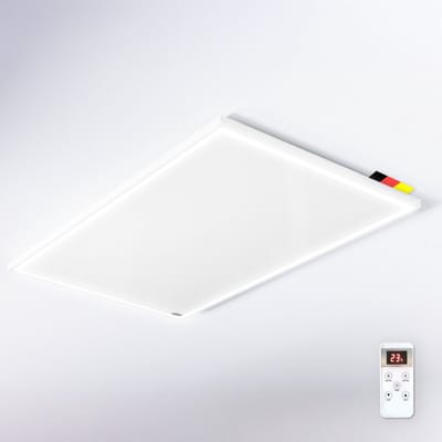 Infraroodverwarming met LED-verlichting, afstandsbediening en plafondmontage - IP44, 450W