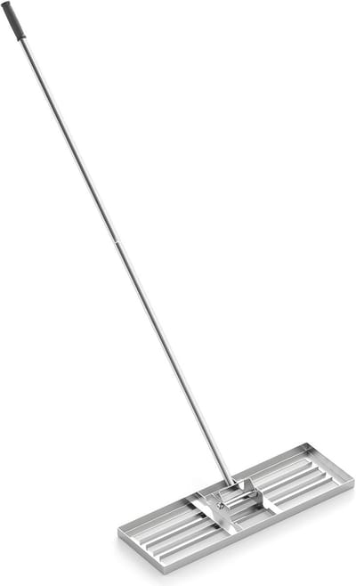 KOMFOTTEU Gazonrakel - Gazonhark - met 170 cm ergonomische handgreep - Nivelleringhark - Nivellering Hark - 75 x 25 cm