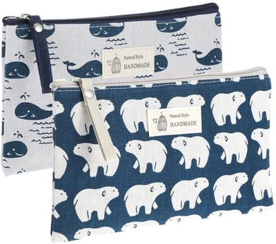 LIVIA HOME- Make-uptas Klein - Make-uptas met Spiegel - Make-uptas Dames - Make-uptas Organizer - Make-uptas met Vakken - 2 Stuks, Lichtgewicht, Multifunctioneel - Cosmetica Tas