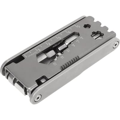Fiets Multitool Roestvrij Staal 17-in-1 Multifunctioneel Fiets Multitool Opvouwbaar Draagbaar Fiets gray