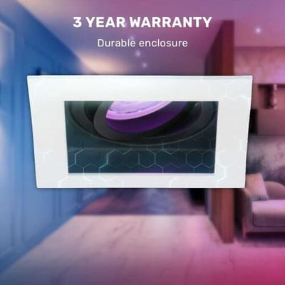 6x HOFTRONIC Durham - Smart inbouwspot RGBWW - 16,5 miljoen kleuren - WiFi + Bluetooth - Kantelbaar - Vierkant Wit - Zaagmaat: 85x85mm - Inbouwdiepte: 90mm - Voor alle smart assistenten