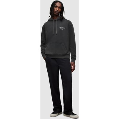 AllSaints Underground Oth Hood Washed Black Size: XL | Hoodies Outlet | Heren | Zwart