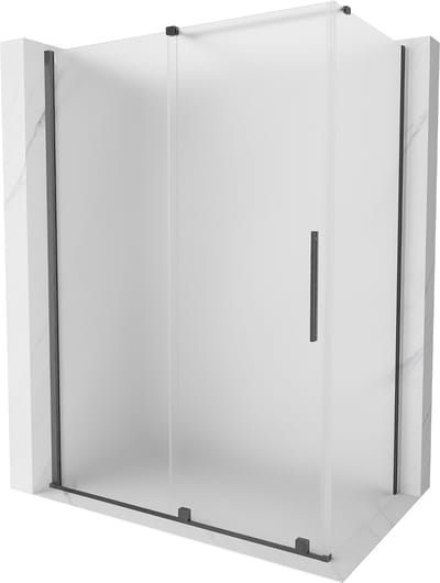 Mexen Velar schuifbare douchecabine 130 x 70 , matglas, geborsteld gun gray - 871-130-070-31-66
