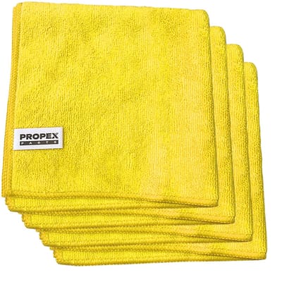 Propex Parts Microvezeldoek 40cm x 40cm - Super Absorberend - Geschikt voor huishoudelijk en professioneel gebruik - Geel - 4 stuks