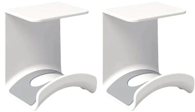 2 hoofdtelefoonhouders - met sterke tape - praktisch en van hoge kwaliteit - wandmontage voor gaming-hoofdtelefoons en oordopjes - wit - stijl A
