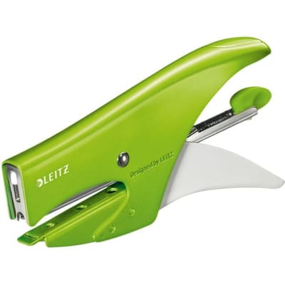 Leitz WOW Niettang Werkt met Leitz Nietjes Nr.10 - Capaciteit Van 15 Vel - Voor Kantoor En Thuiswerken - Ideaal Voor Thuiskantoor - Groen