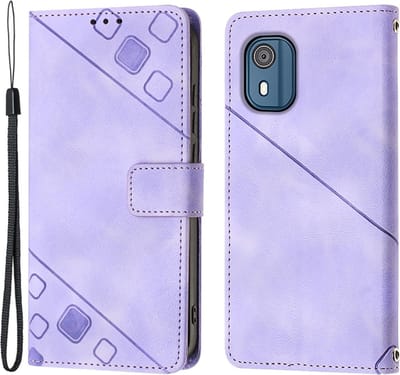 Coverup Hoesje - Geschikt voor Nokia C02 Hoesje - Coverup Book Case - Paars
