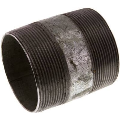 R 2 1/2'' Verzinkt Stalen Dubbele Pijpnippel 50 Bar DIN 2982 - 80mm