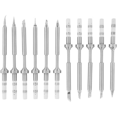 Mini Pointes de Fer à Souder en Acier Inoxydable de Rechange pour Fer à Souder TS100 (Ensemble de 11 pièces)