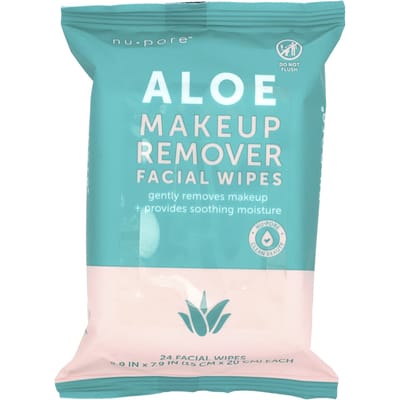 Nu-Pore, aloe makeup remover, 24 tissues