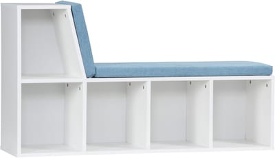 HOMCOM Boekenplank - Spaanplaat - 108x30x60cm - Blauw