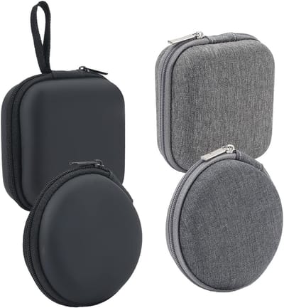 4Pcs 4 Styles Oordopjes Opbergzak Kleine Draagbare Vierkante Ronde Oordopjes Case Opslagzak Rits Pouch Mobiele Telefoon Accessoires Organizer voor Hoofdtelefoons MP3 Speler Kabel Gebruik